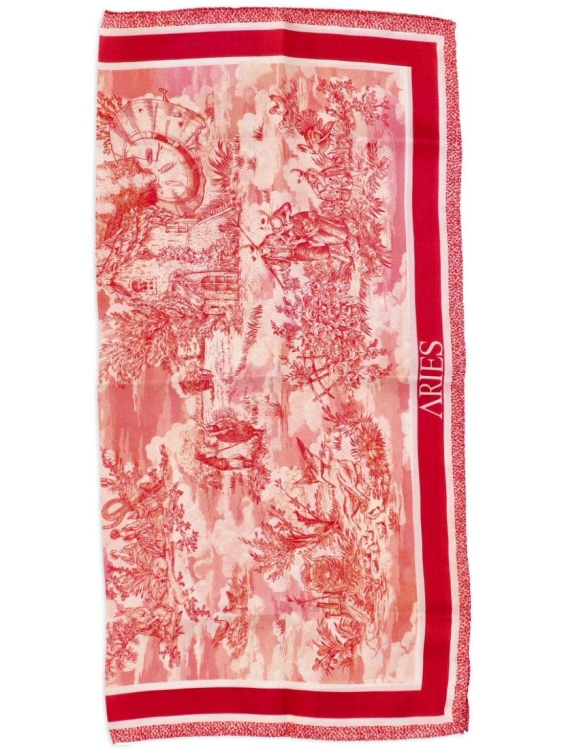 

Aries шелковый платок Toile De Jouy, красный