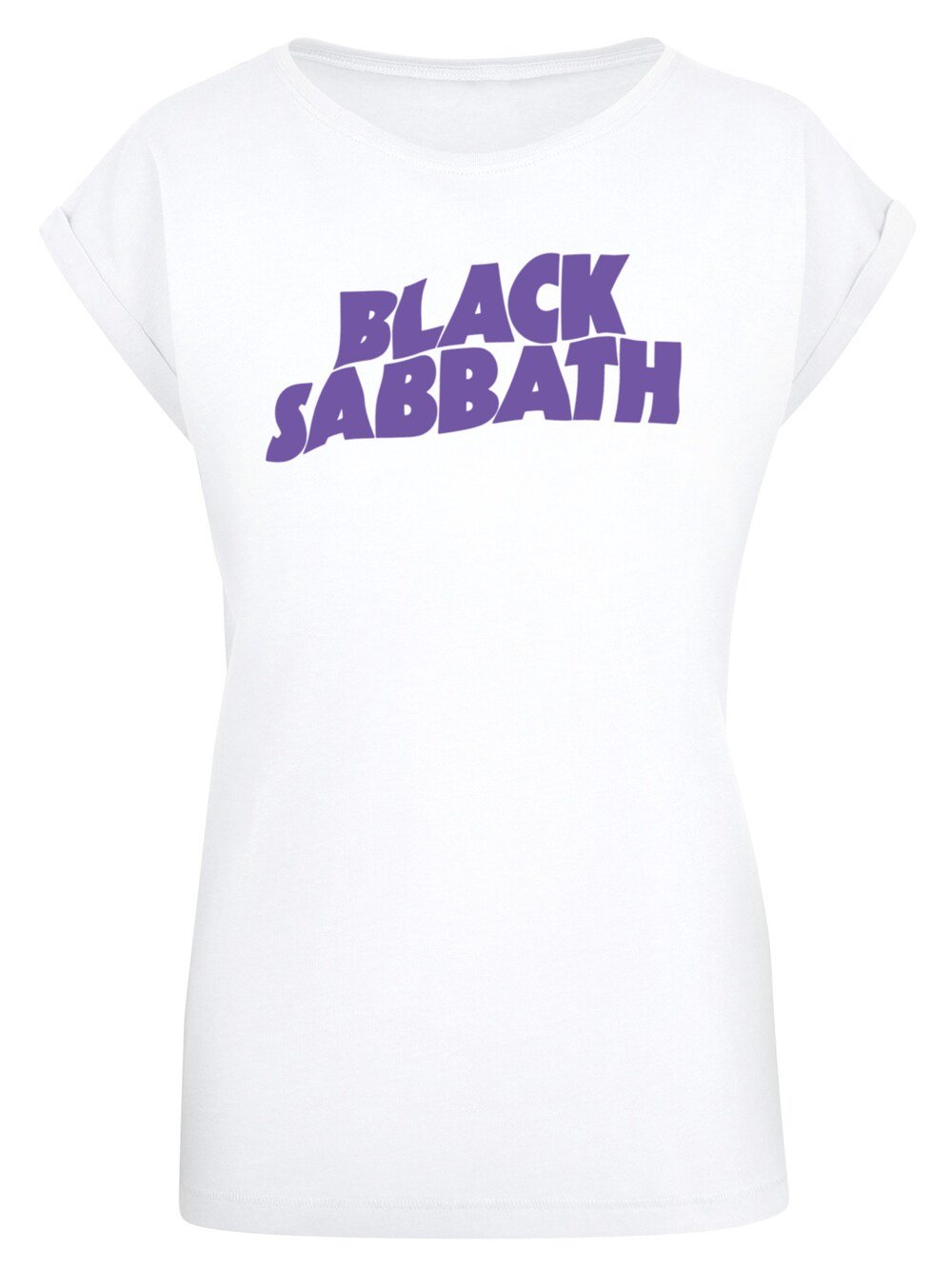 

Рубашка F4Nt4Stic Black Sabbath Heavy Metal Band Wavy Logo Black, белый