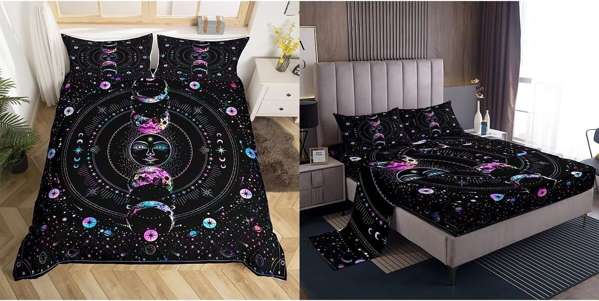 

Пододеяльник и комплект простыней King из 7 предметов Sun Moon Manfei