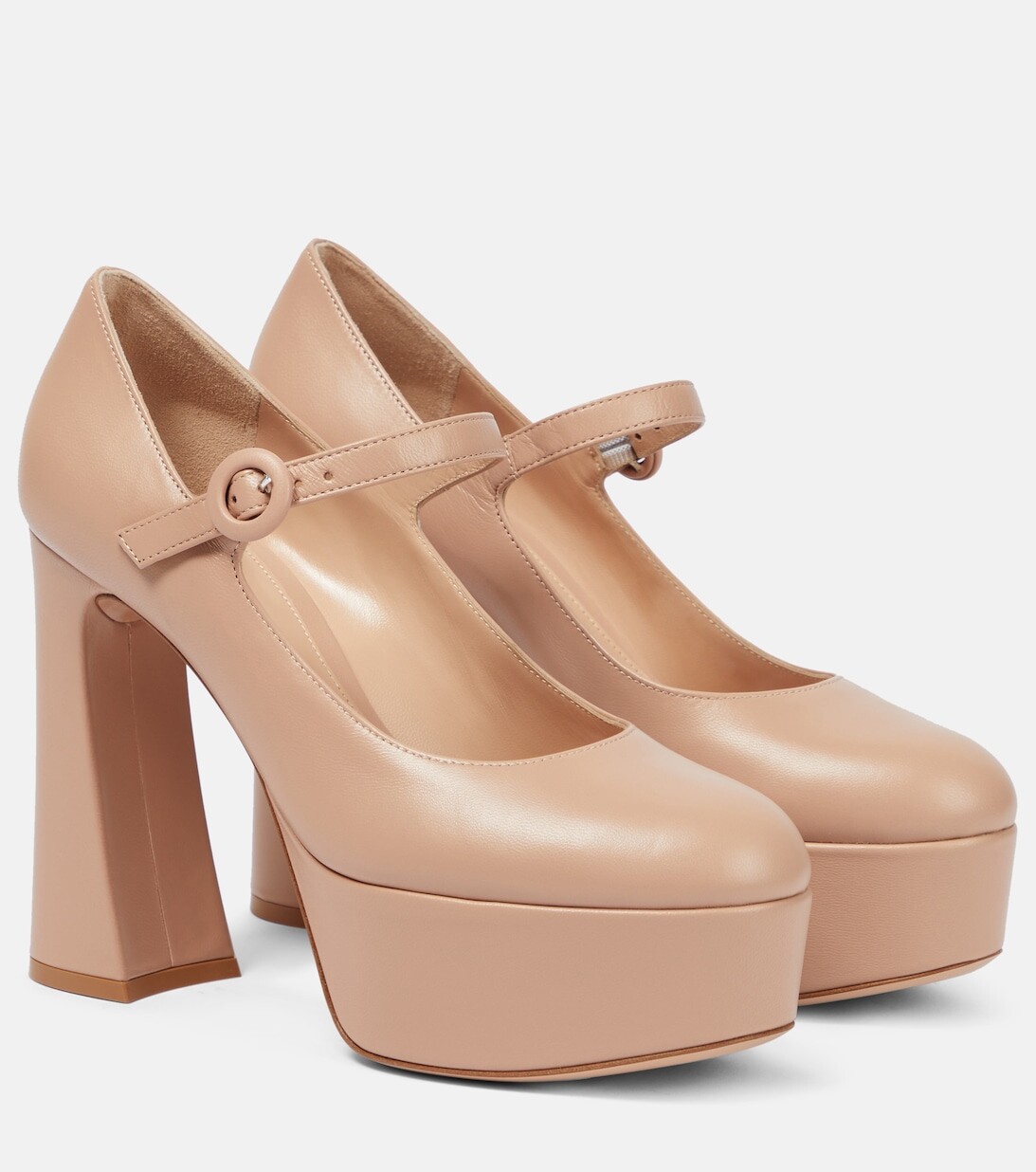 

Кожаные туфли Мэри Джейн Gianvito Rossi, бежевый