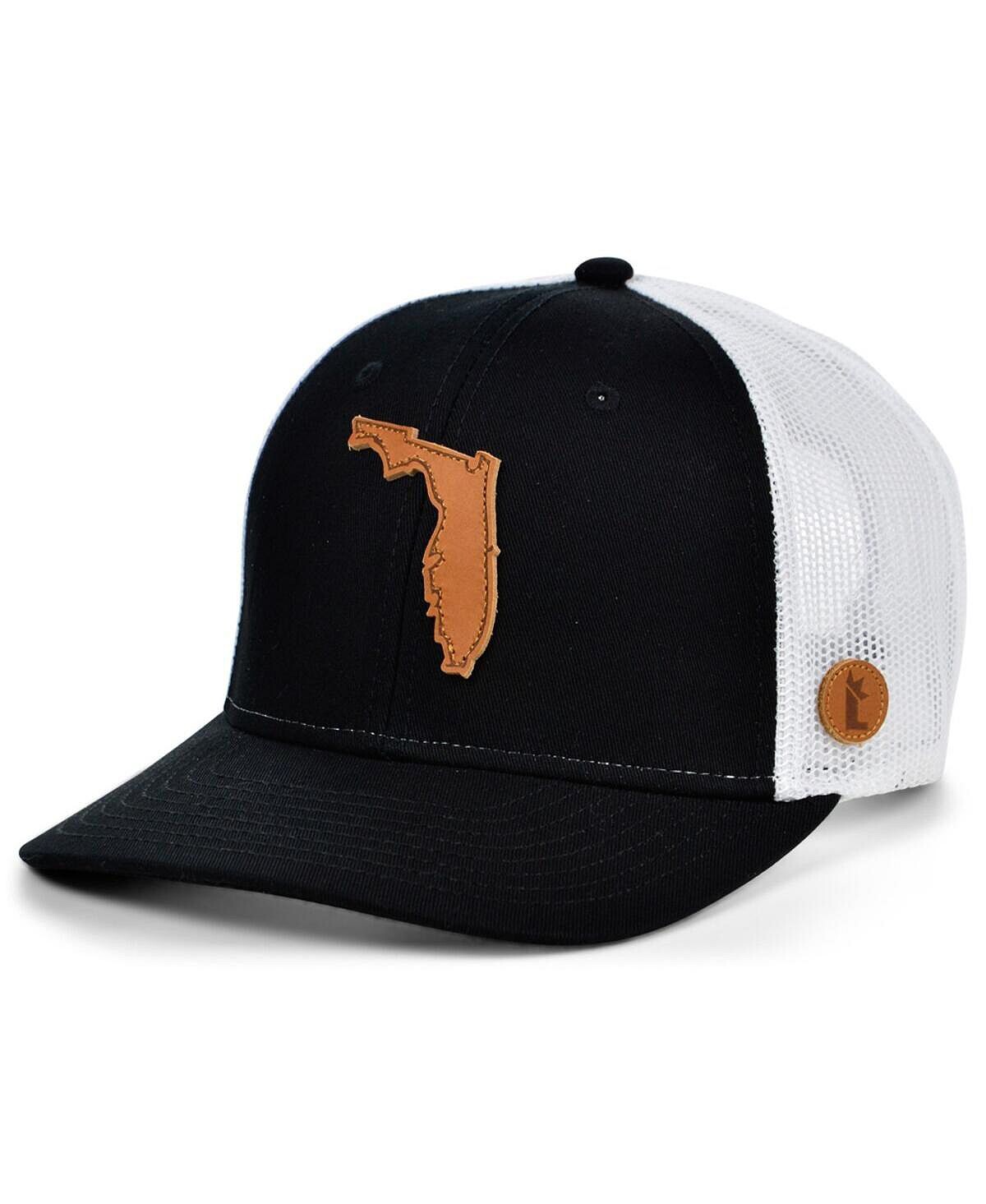 

Мужская черно-белая регулируемая кепка Florida Statement Trucker Snapback Local Crowns