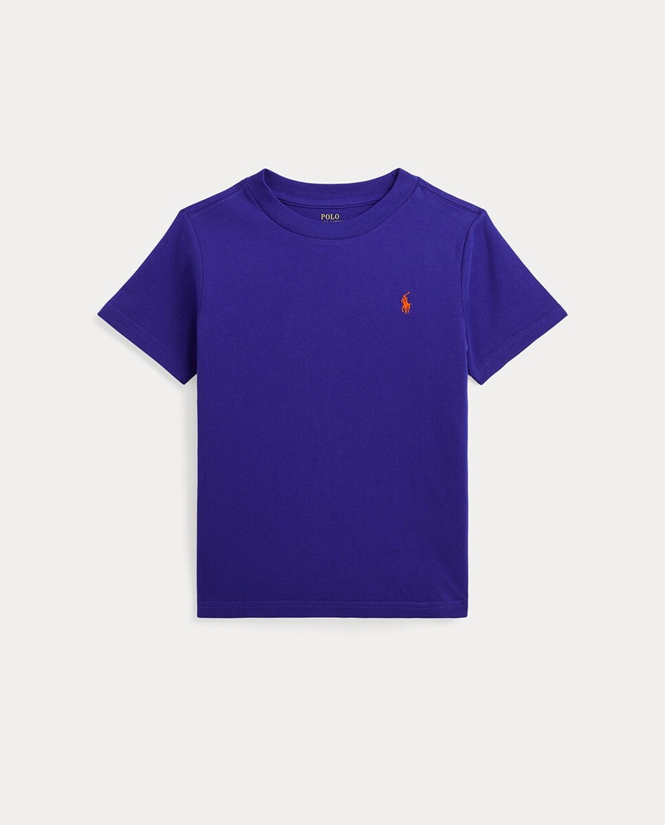 

Синяя футболка для мальчика с коротким рукавом Polo Ralph Lauren, синий