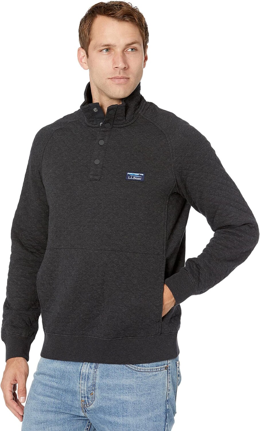 

Стеганая толстовка L.L.Bean, цвет Dark Charcoal Heather