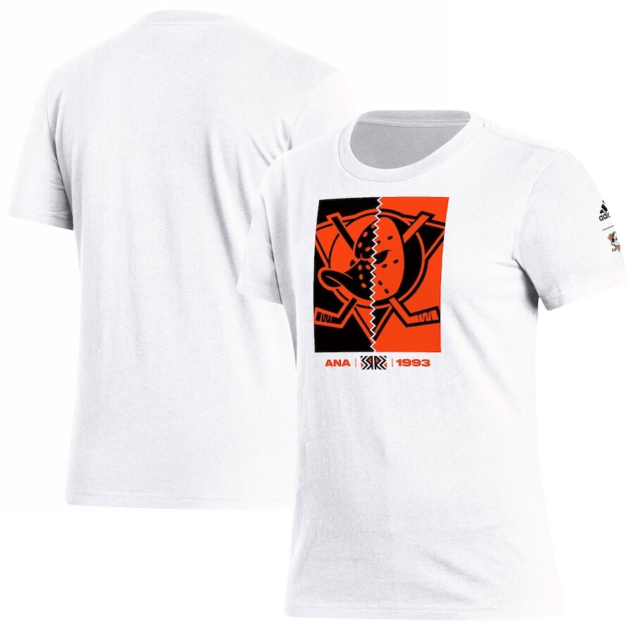 

Футболка с коротким рукавом adidas Anaheim Ducks, белый
