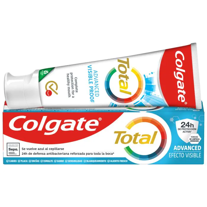 

Зубная паста pasta de dientes total advanced efecto visible Colgate, объем 75 мл