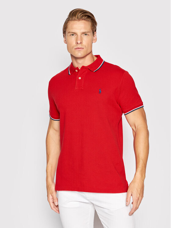 

Рубашка поло узкого кроя по индивидуальному заказу Polo Ralph Lauren, красный