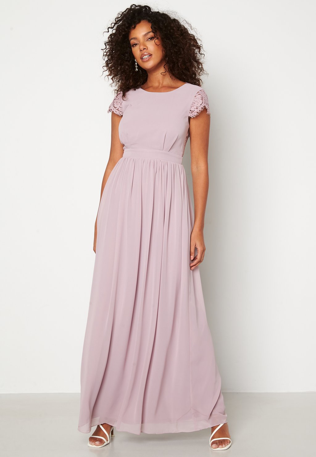 Длинное платье лилового цвета Bubbleroom