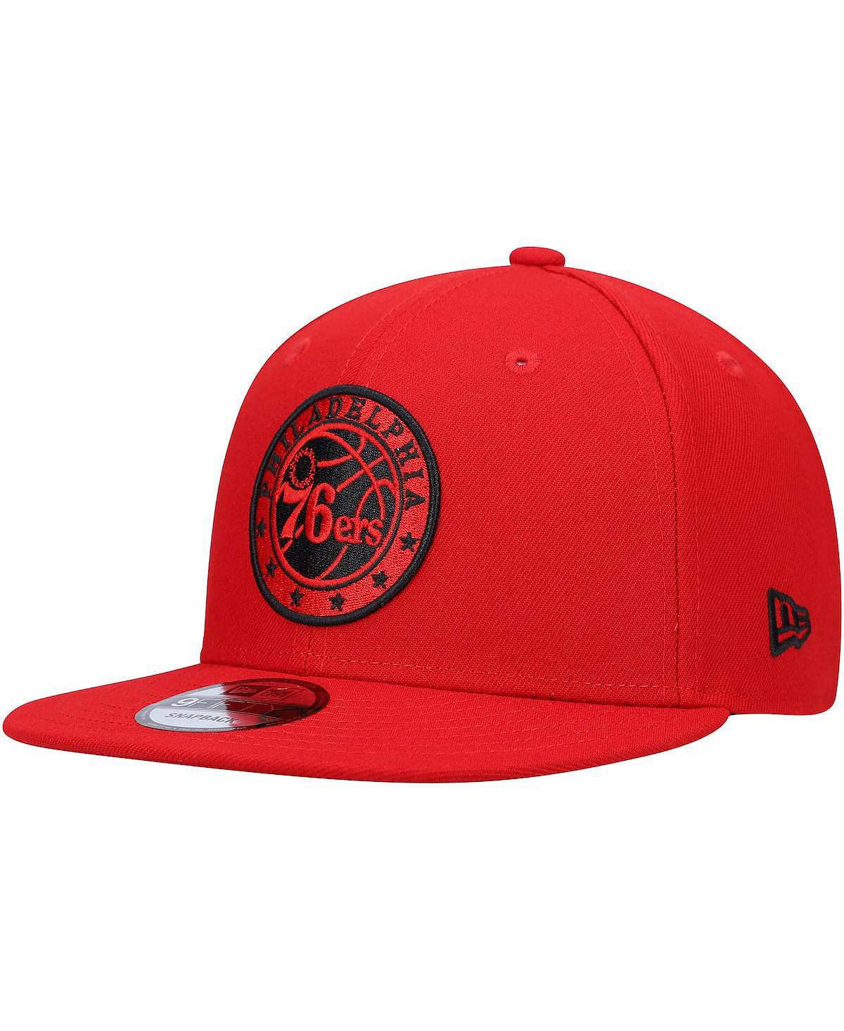 цена Мужская красная бейсболка Philadelphia 76ers Logo 9FIFTY Snapback New Era