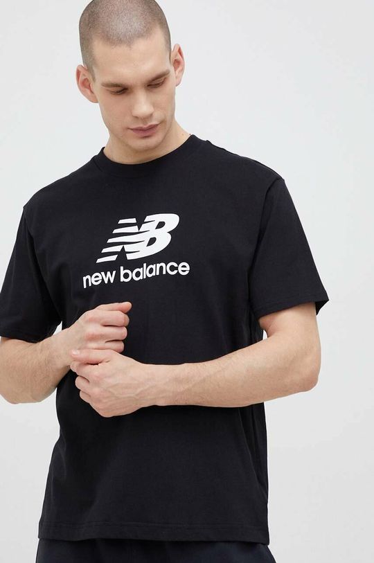 

Хлопковая футболка New Balance, черный