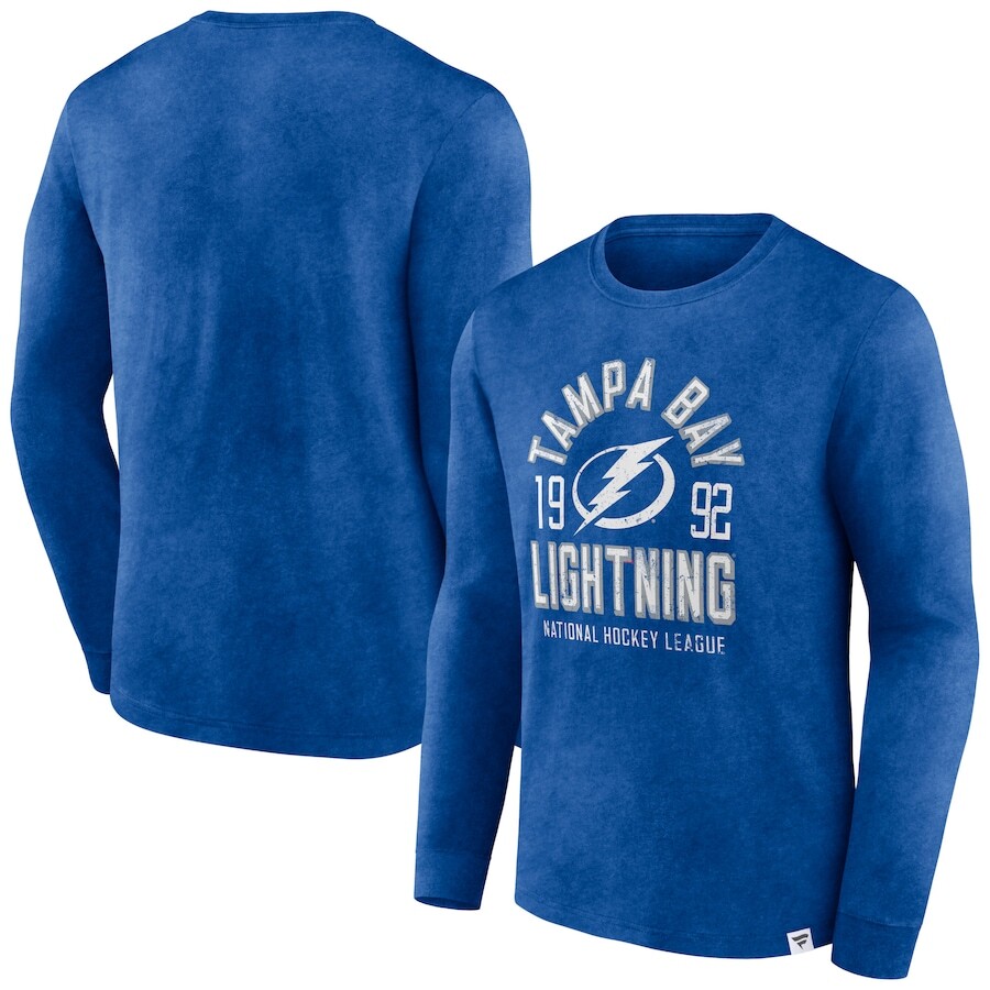 

Футболка с длинным рукавом Fanatics Branded Tampa Bay Lightning, синий