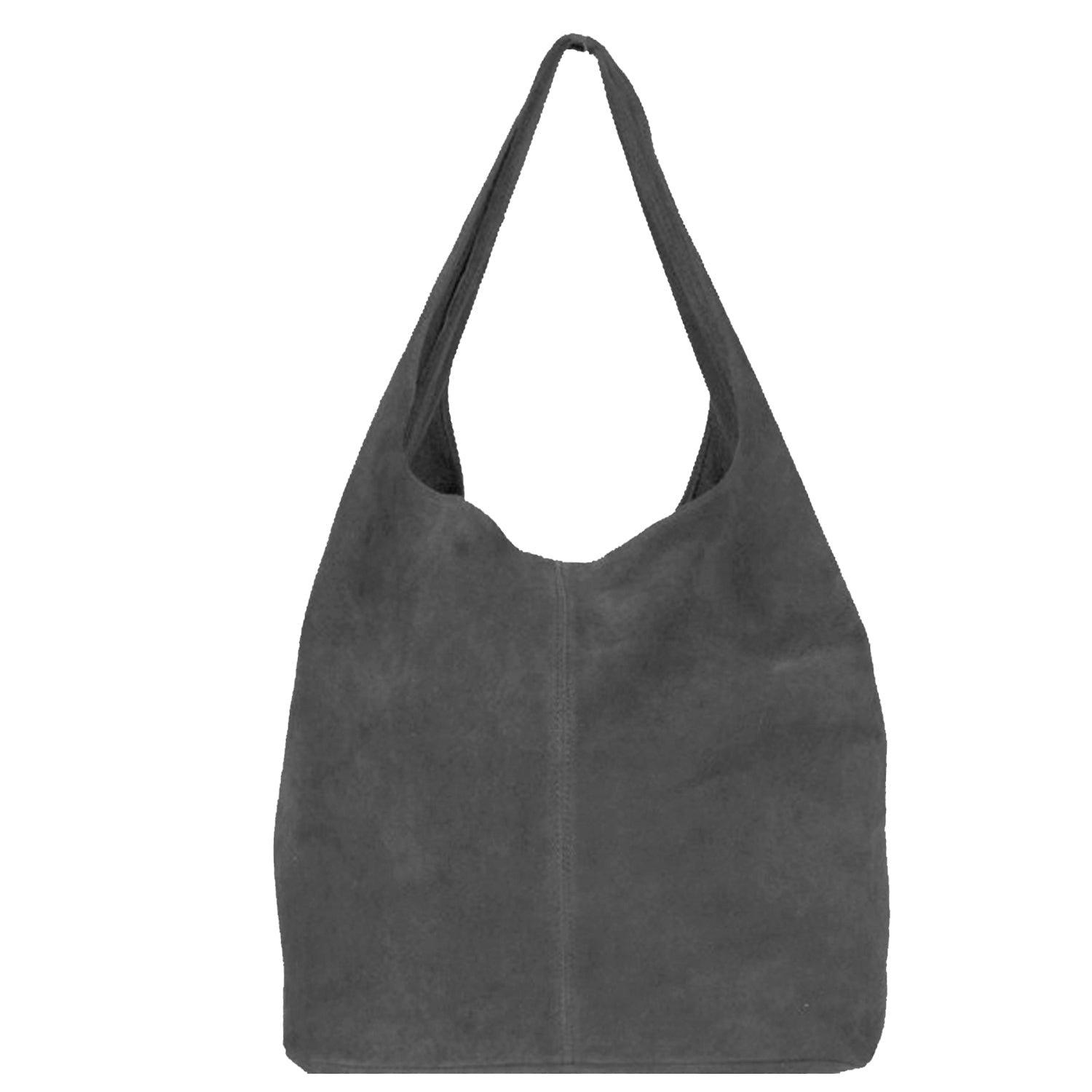 цена Серебристо-серая сумка через плечо из мягкой замши-хобо | ПОСЛЕДНИЙ Sostter, серый