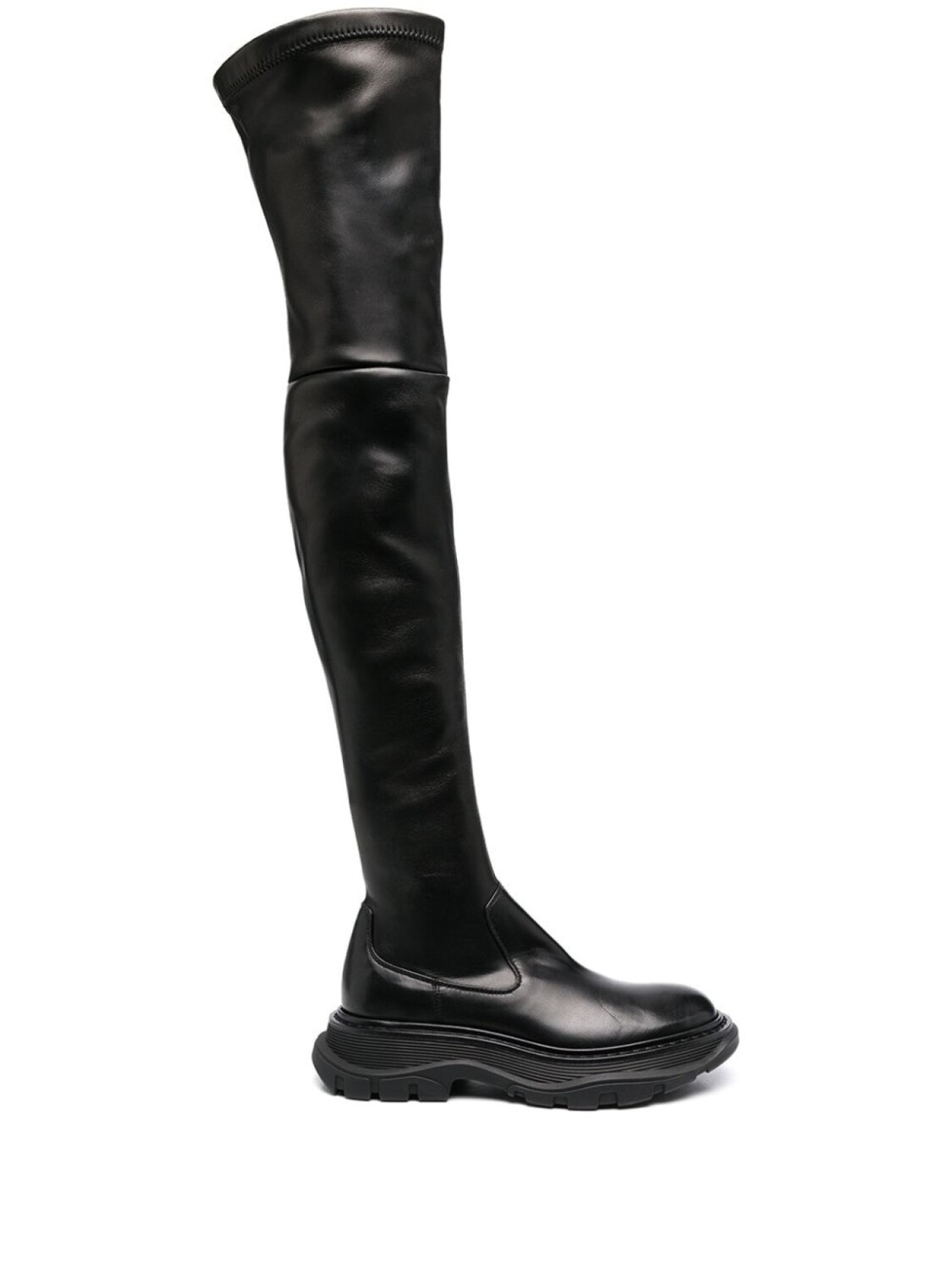 Alexander McQueen ботфорты на платформе, черный