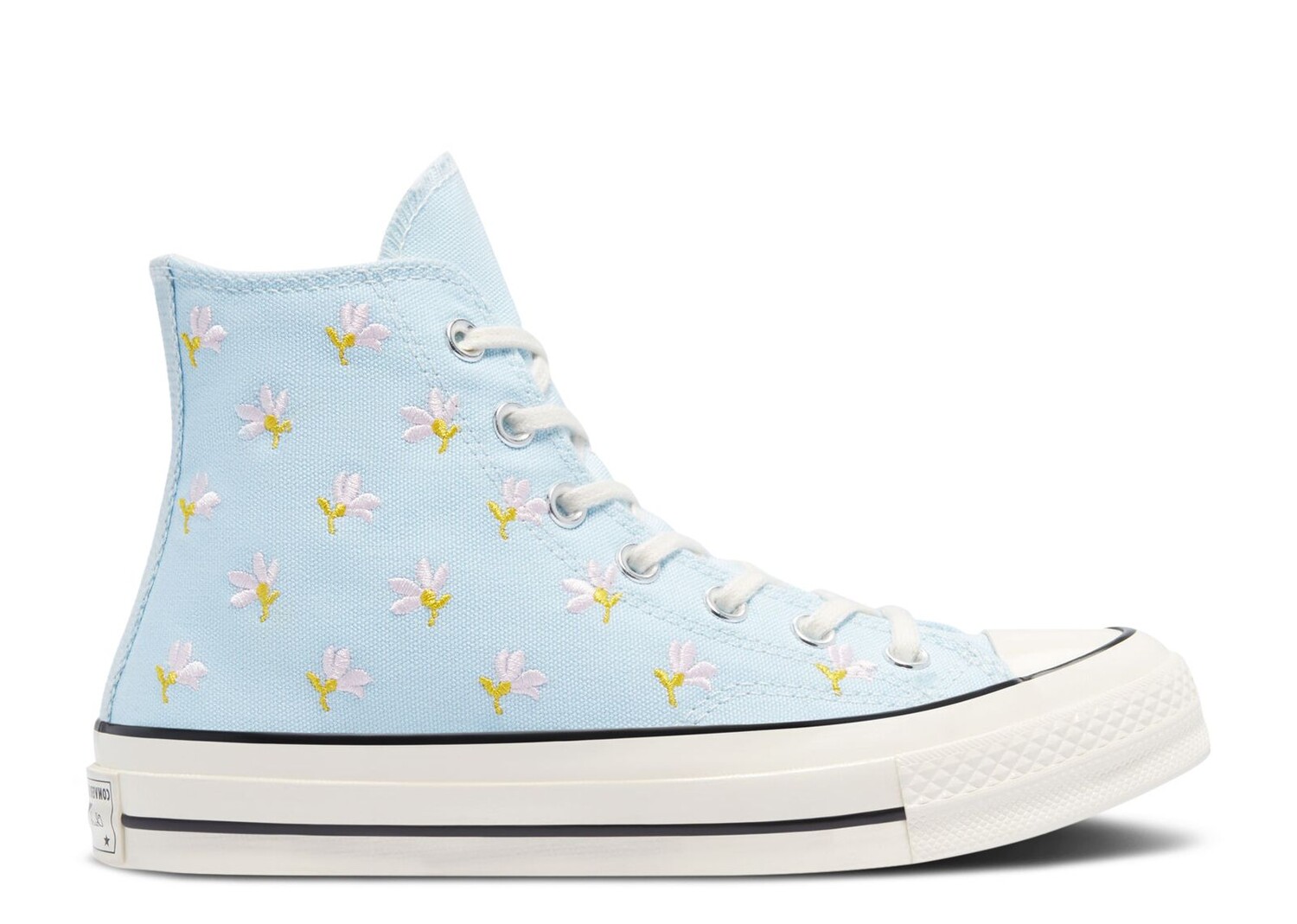 Кроссовки Converse Wmns Chuck 70 High 'Embroidered Floral Print - Chambray Blue', синий