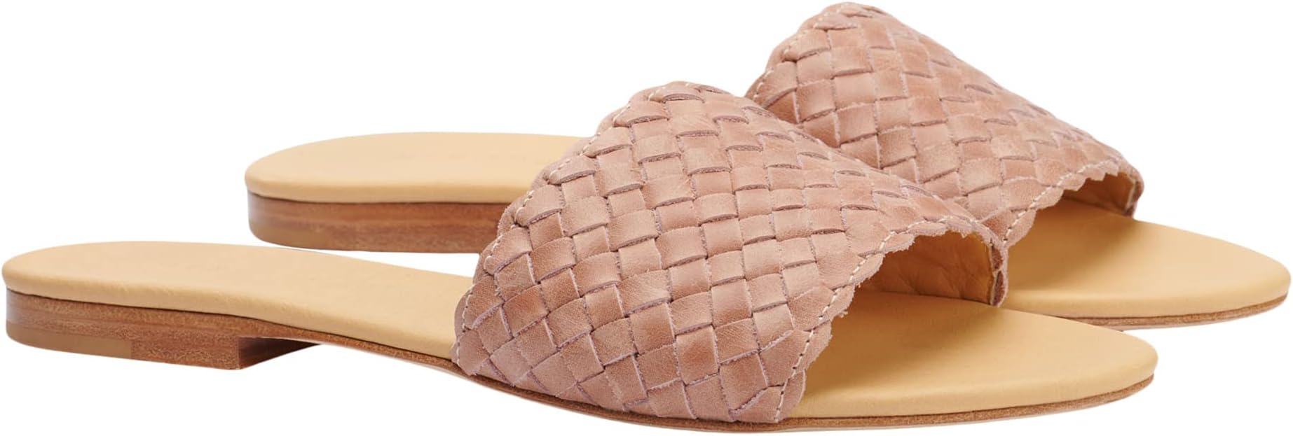 

Сандалии на плоской подошве Isla Woven Slide Nisolo, цвет Desert Rose