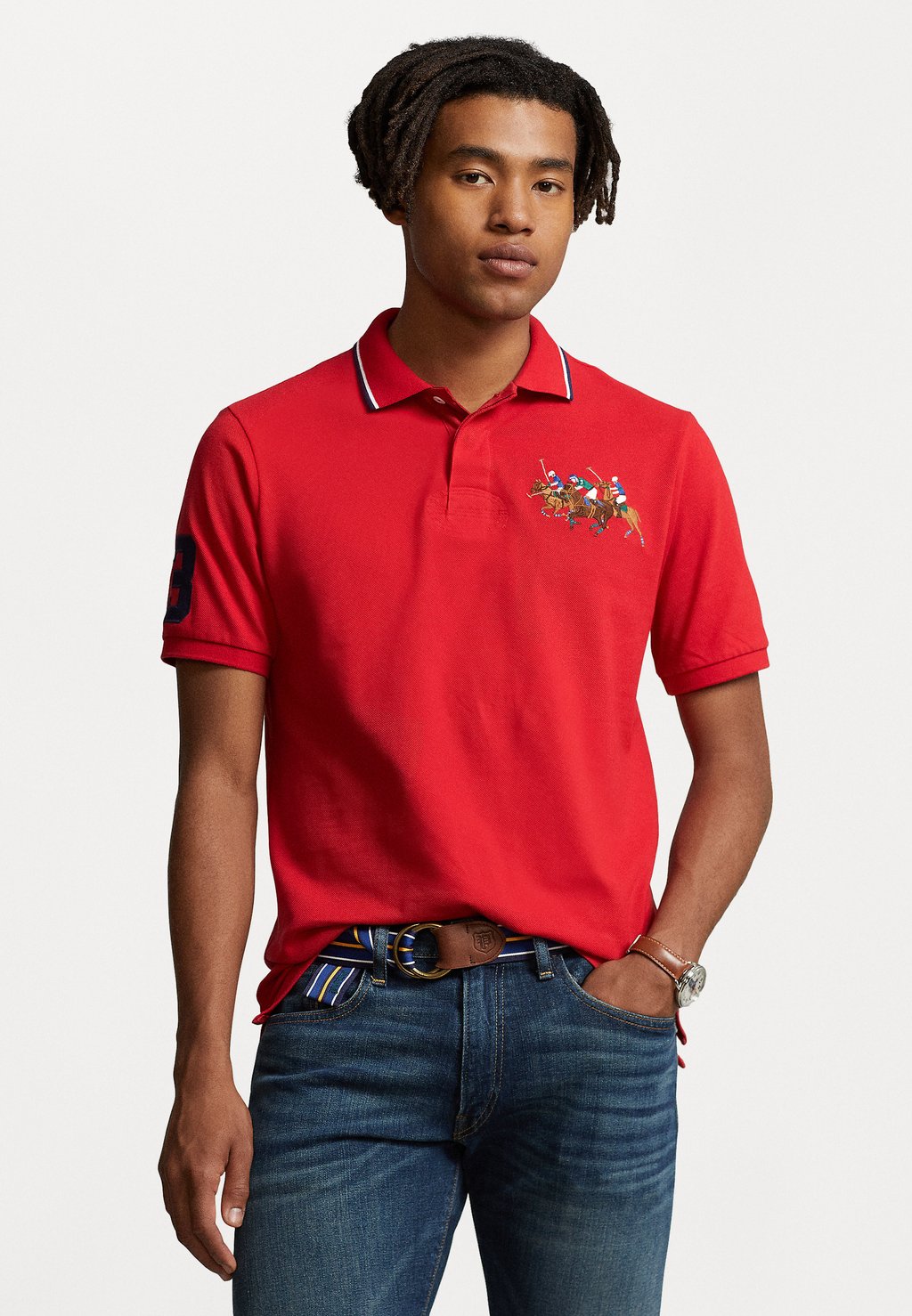 

Рубашка-поло CUSTOM SLIM FIT Polo Ralph Lauren, красный