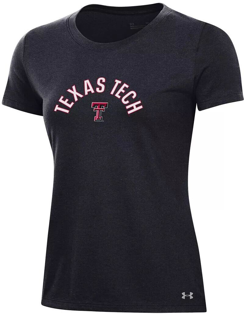 

Черная женская футболка на каждый день Under Armour Texas Tech Red Raiders