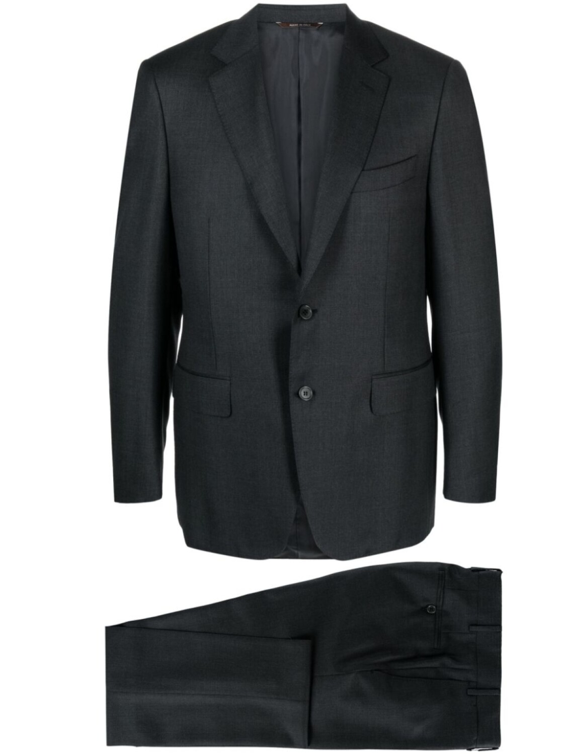 

Canali шерстяной костюм с однобортным пиджаком, серый