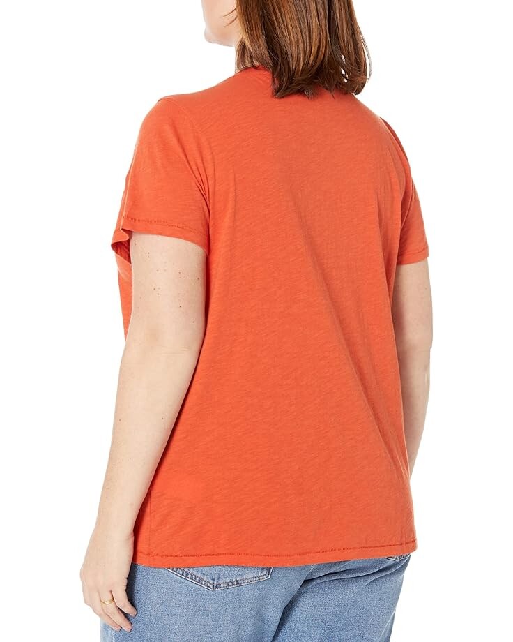 Футболка Madewell Whisper Cotton V-Neck Tee, цвет Roasted Squash