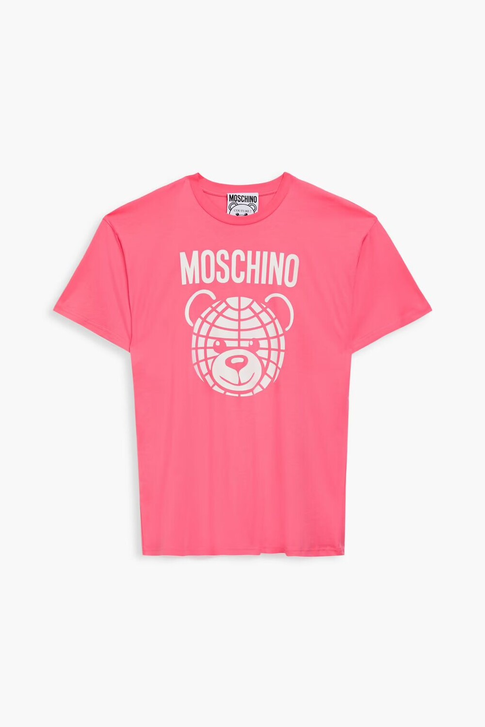 

Футболка из хлопкового джерси с принтом Moschino, цвет Bubblegum