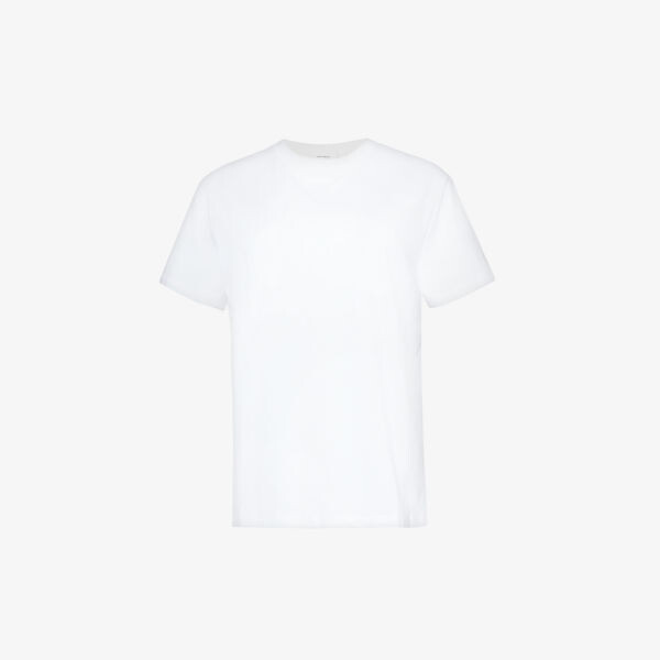 

Футболка из хлопкового джерси с круглым вырезом Wardrobe.Nyc, белый