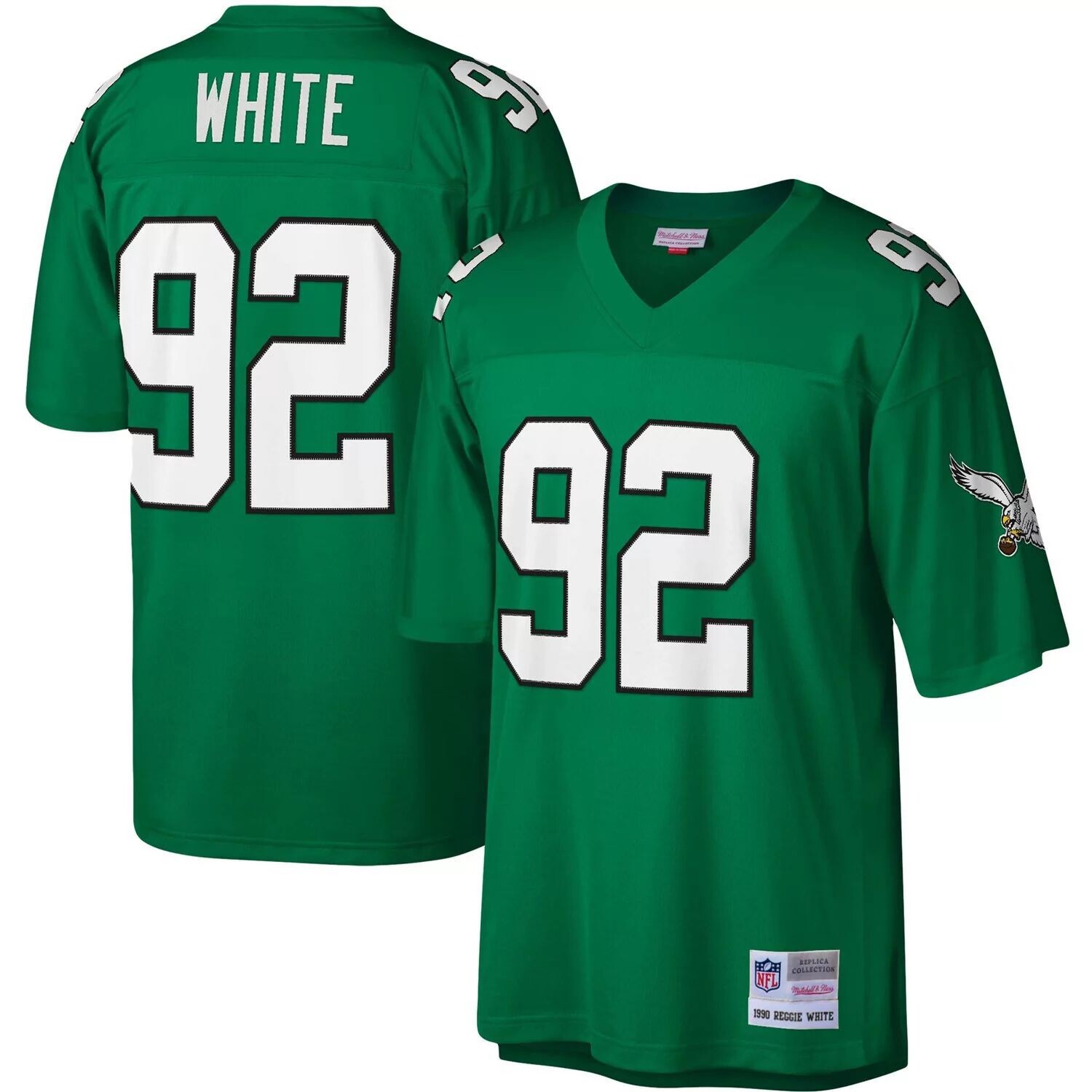

Мужская футболка Mitchell & Ness Reggie White Kelly Green Philadelphia Eagles Legacy Replica