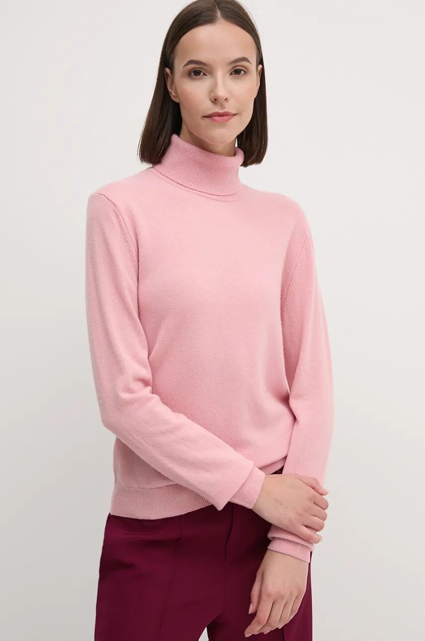 

Шерстяной свитер United Colors of Benetton, розовый