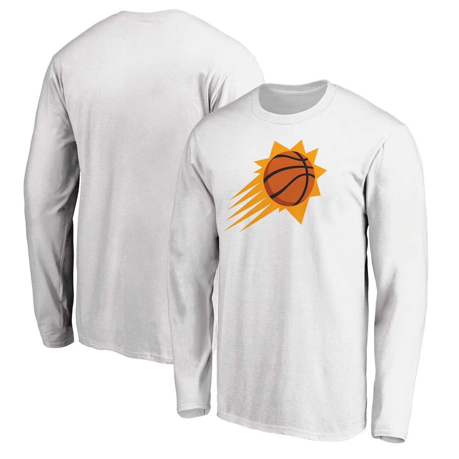 

Мужская белая футболка с длинным рукавом с фирменным логотипом Phoenix Suns Team Primary Fanatics, Белый