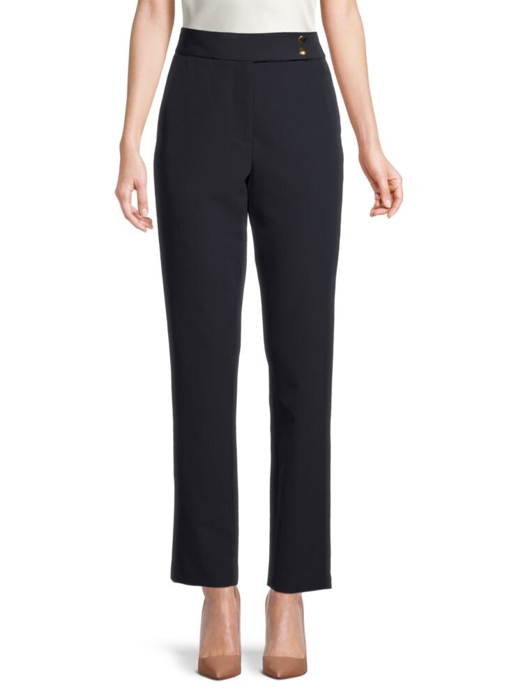 

Зауженные брюки с язычком спереди Donna Karan New York, темно-синий