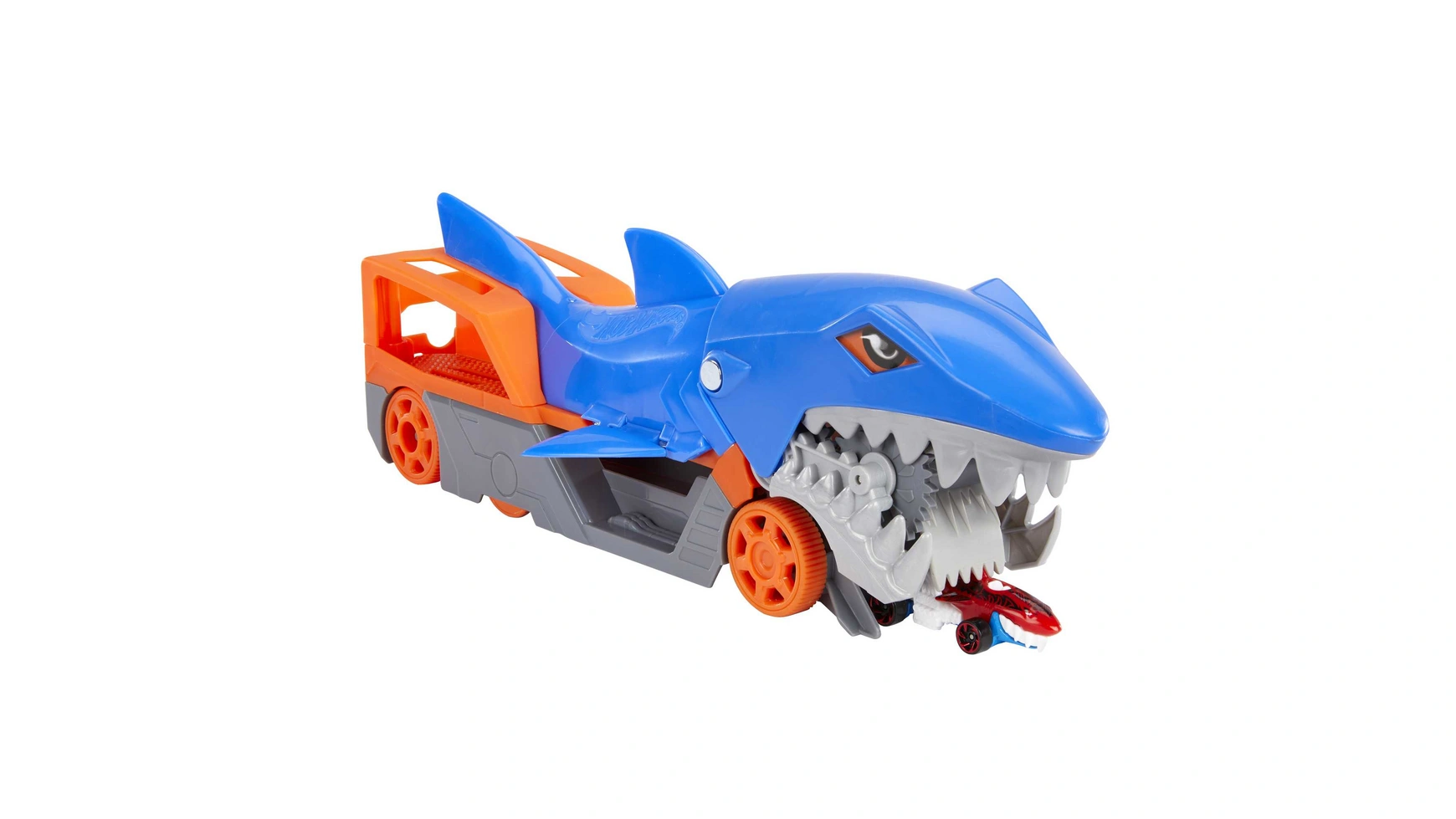 Транспортер Hot Wheels Hungry Shark, вмещающий до 5 игрушечных машинок