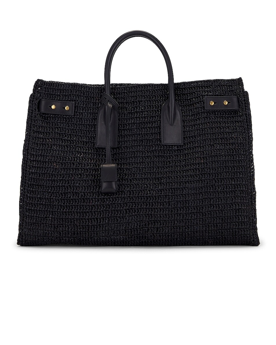 

Сумка Saint Laurent Raffia Sac De Jour, неро