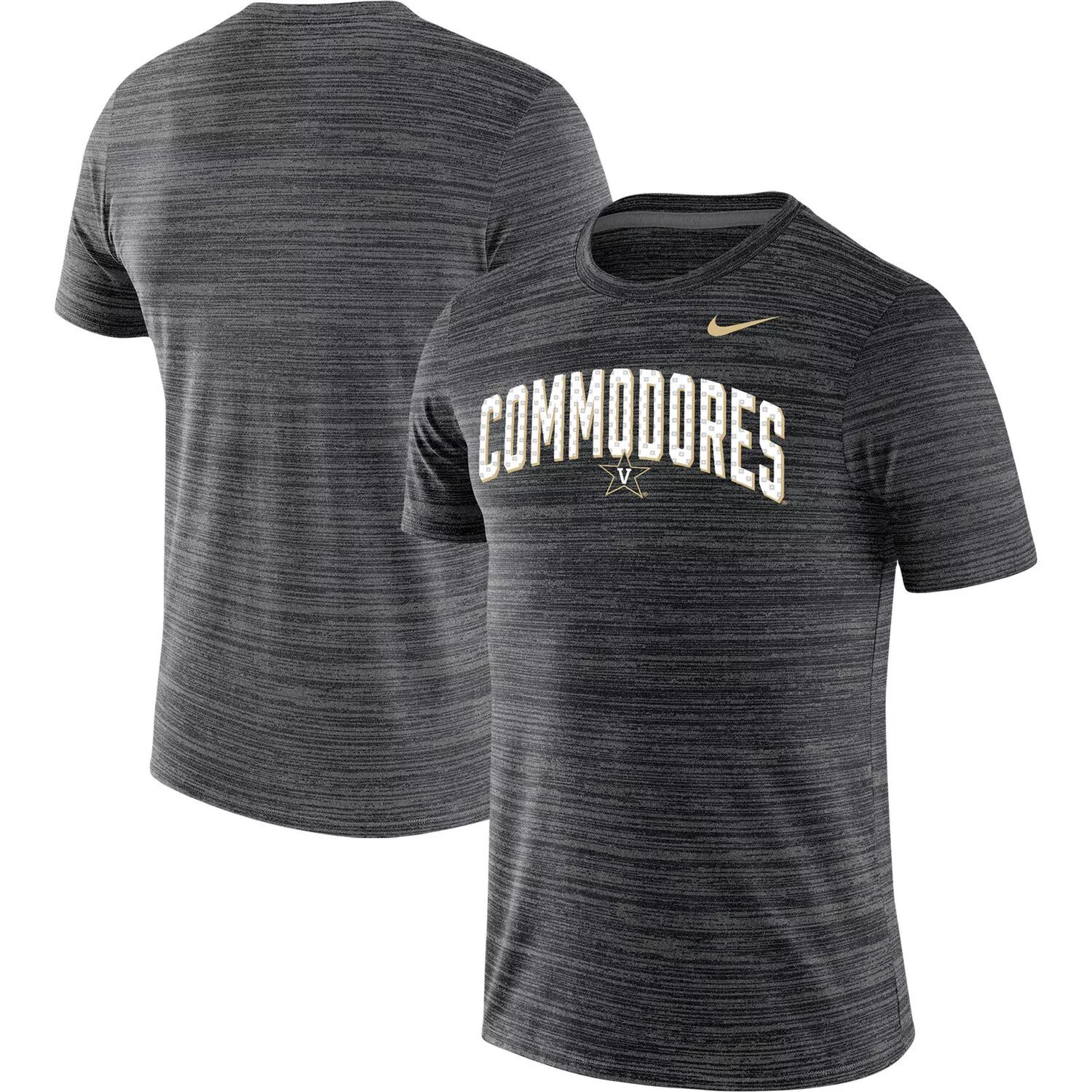 Мужская черная футболка Vanderbilt Commodores Velocity Team Issue Performance Nike
