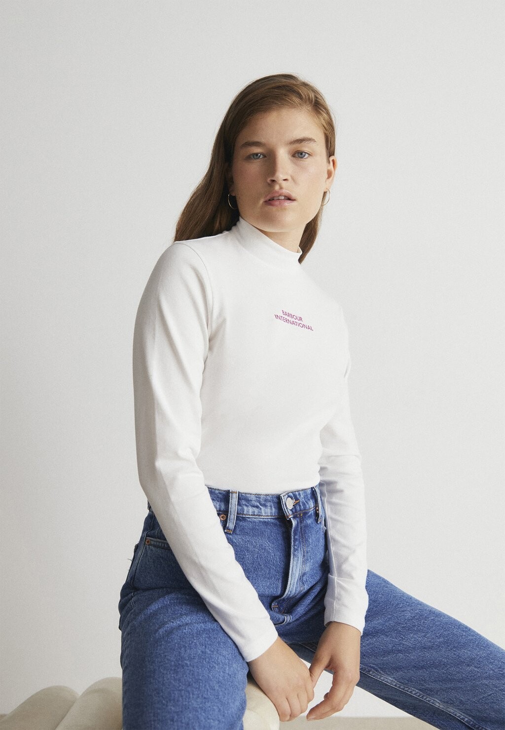 

Топ с длинными рукавами Barbour, белый