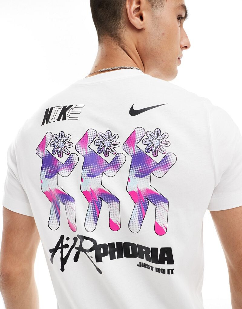 

Белая футболка с принтом на спине Nike Airphoria