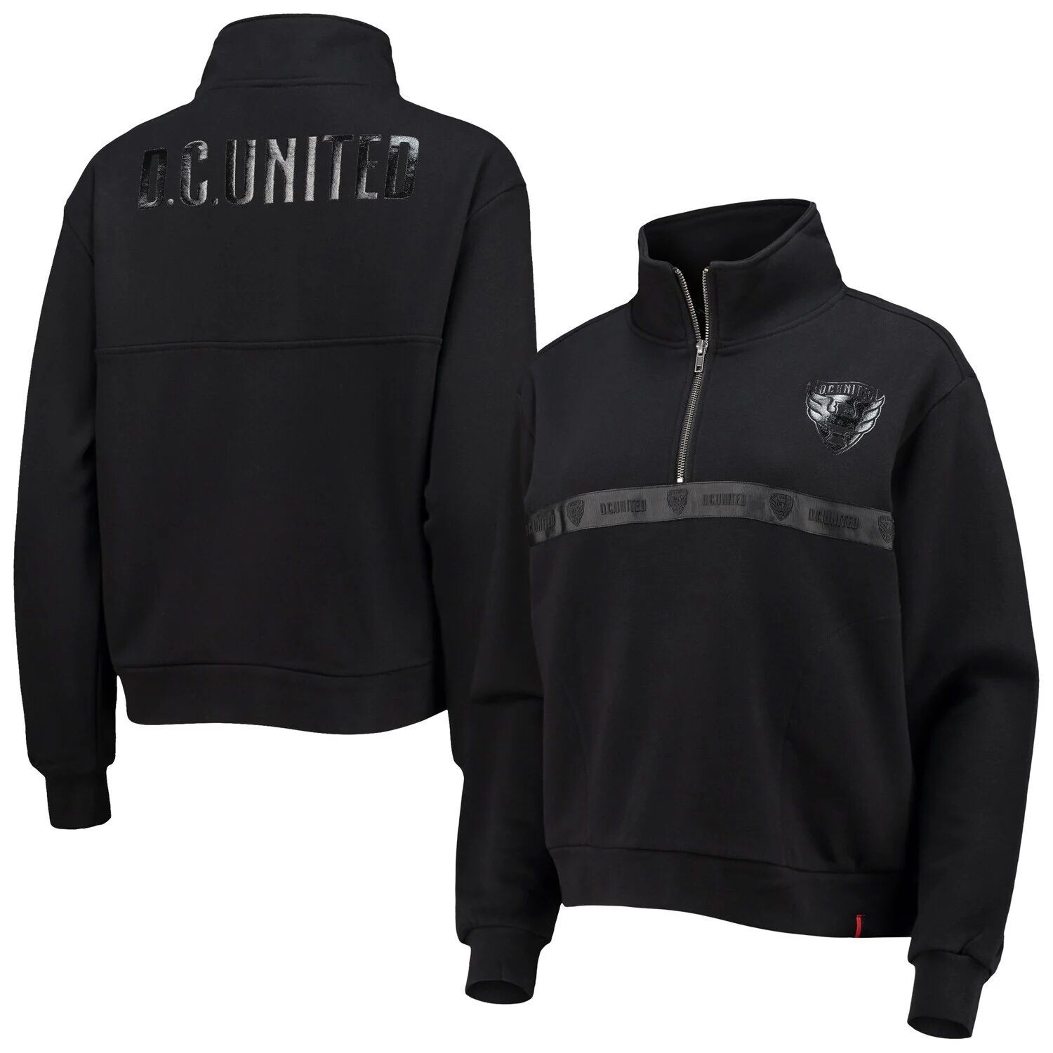 

Женская черная куртка с молнией на четверть длины The Wild Collective DC United, Черный