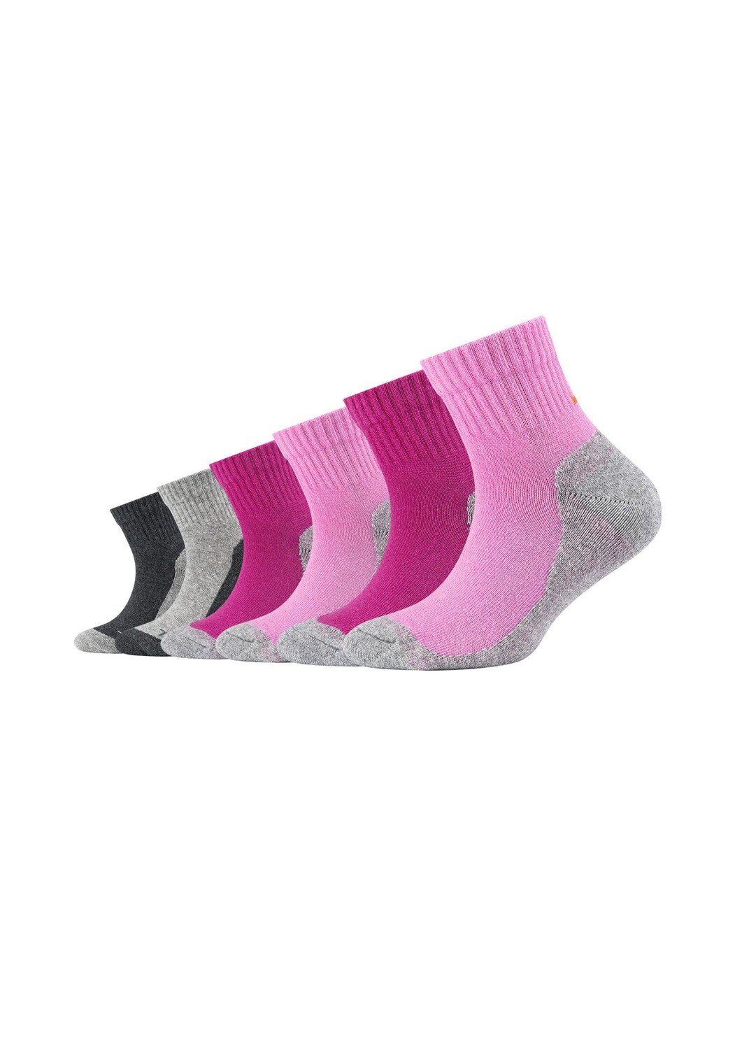 

Носки camano Sport kurz 6 шт function, фуксия, Розовый