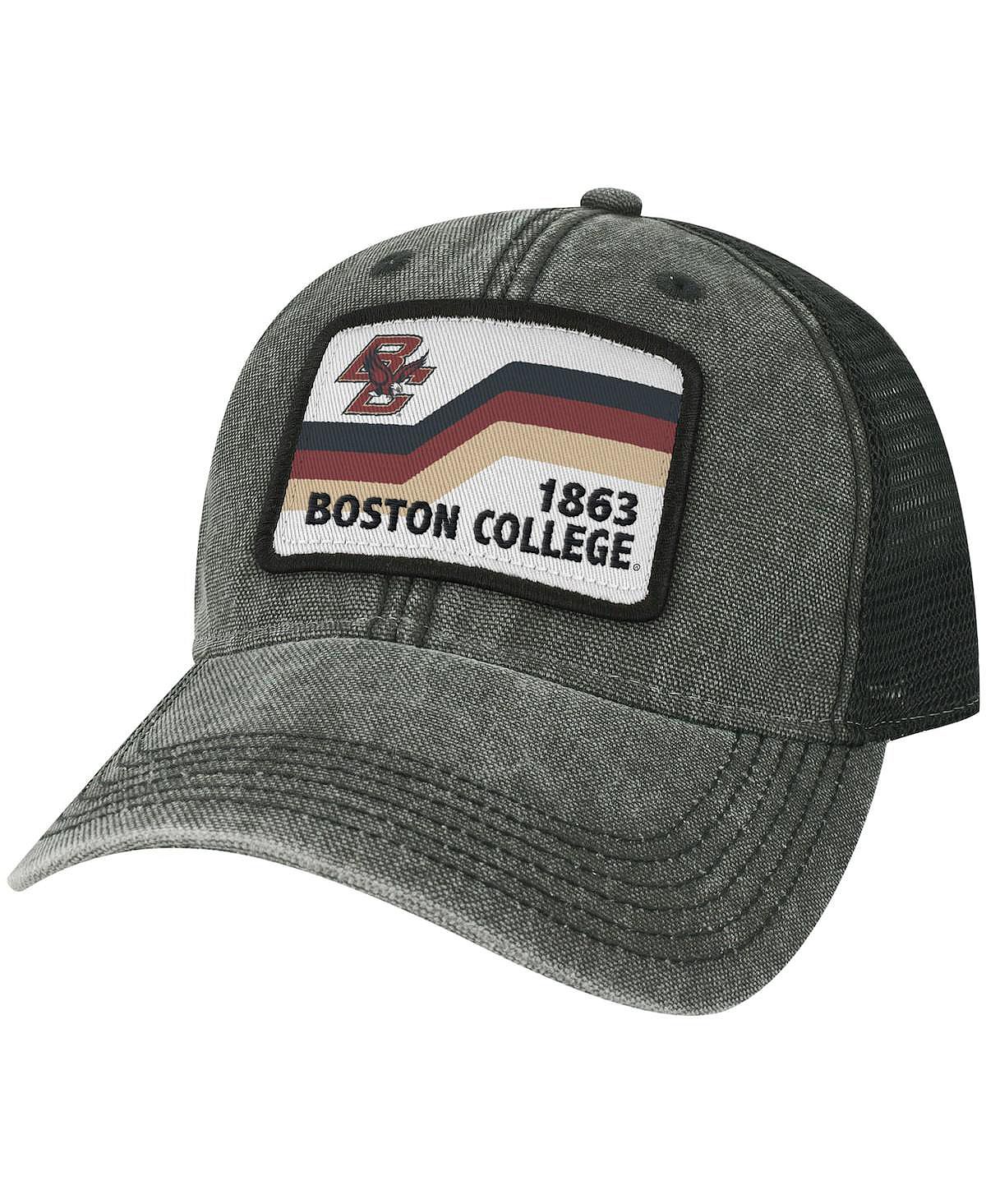Мужская черная кепка Boston College Eagles Sun & Bars Dashboard Trucker Snapback Legacy Athletic