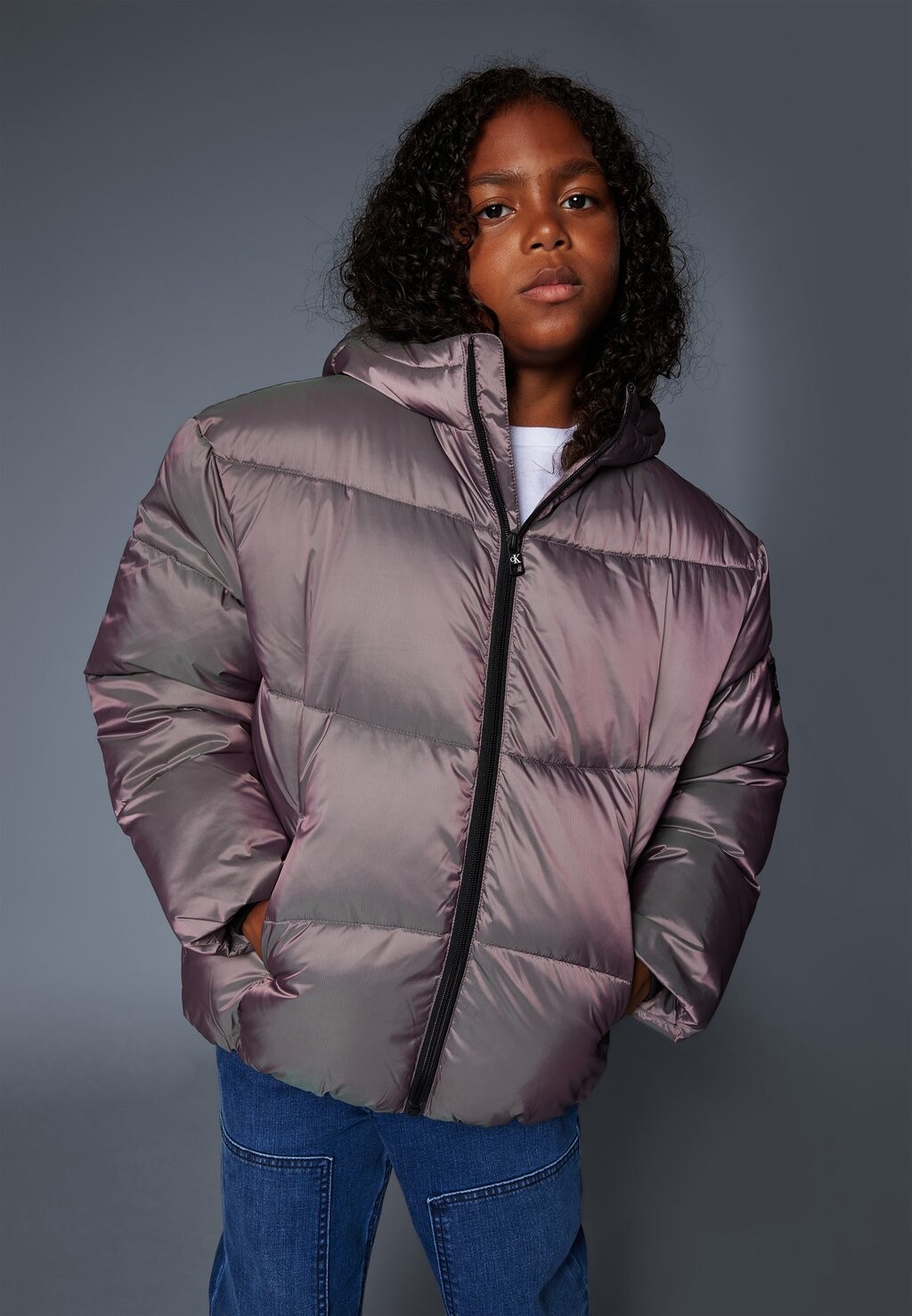 

Зимняя куртка HYPER TWO TONE BOXY PUFFER Calvin Klein Jeans, цвет amaranth