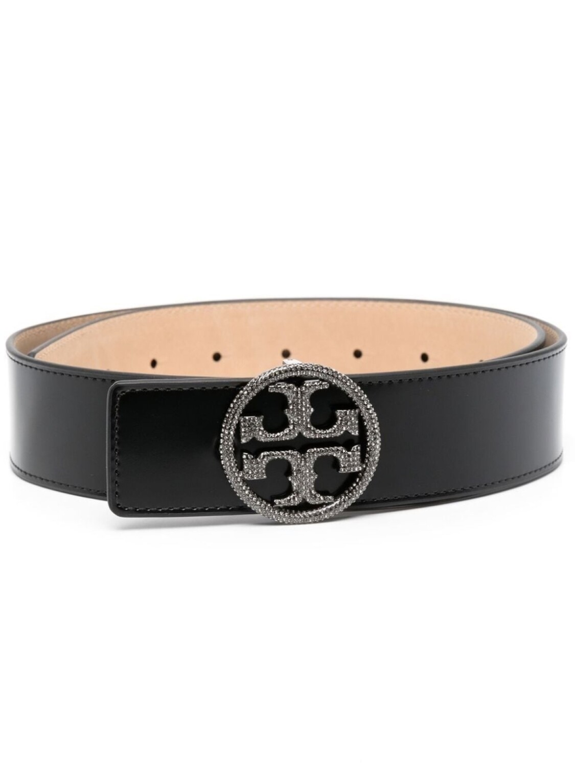 

Ремень с пряжкой-логотипом Tory Burch, черный