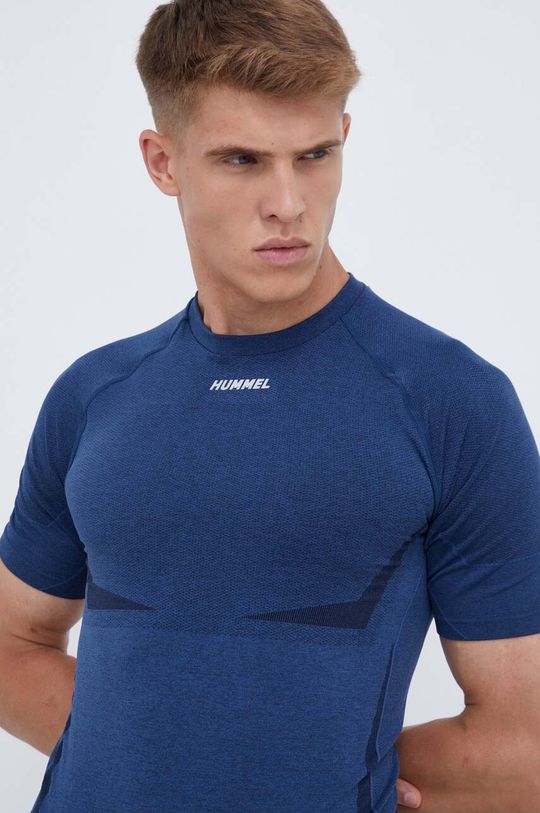 Тренировочная рубашка Майка Hummel, темно-синий тренировочная футболка mike hummel темно синий