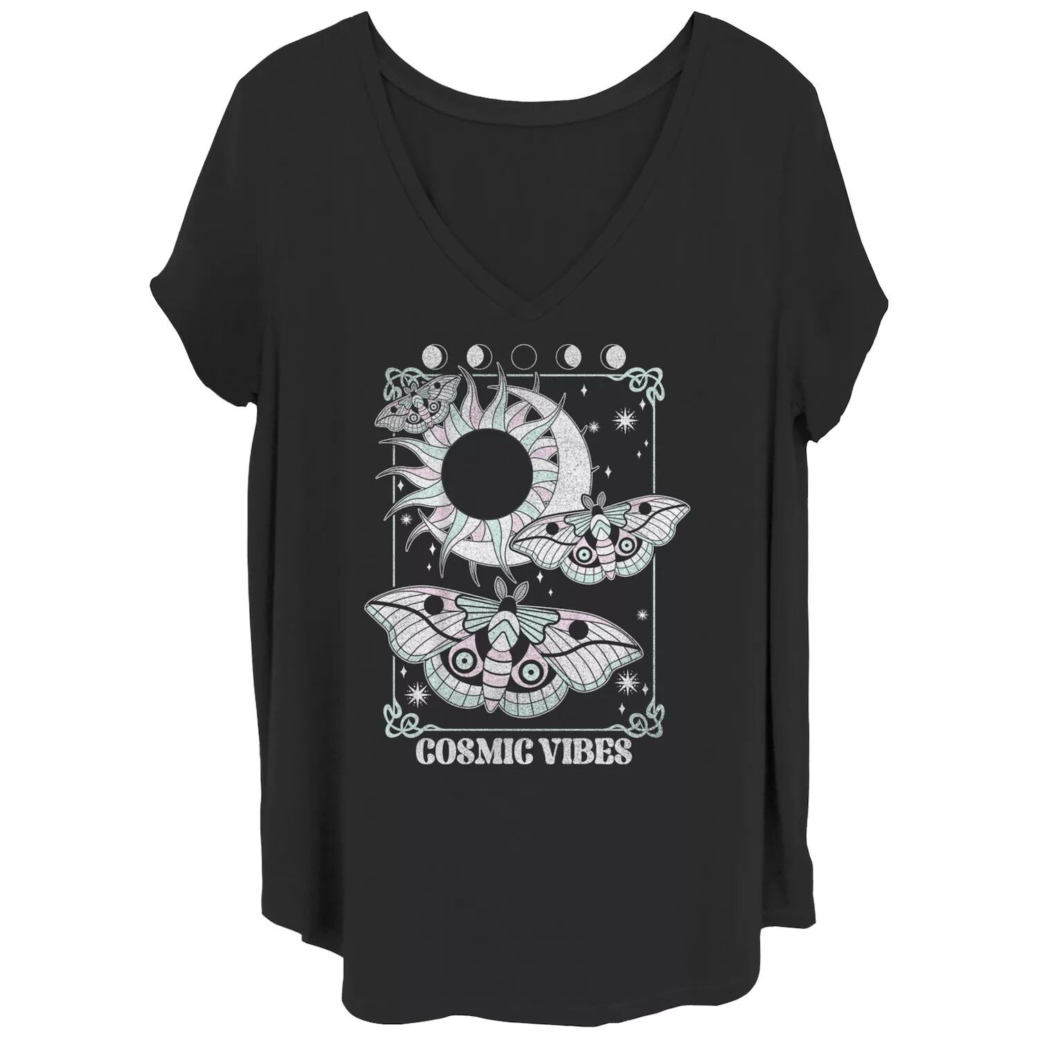 

Футболка Juniors' Plus Cosmic Vibes с рисунком моли Licensed Character