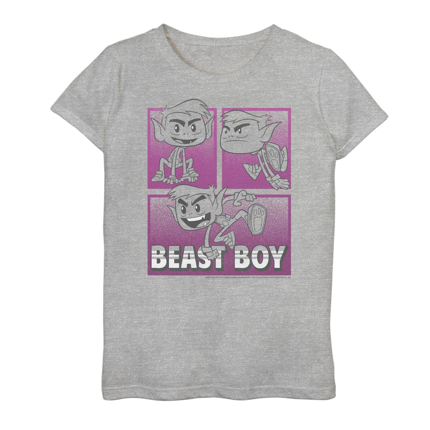 Девочки 7–16 лет из комиксов DC «Юные титаны, вперед!» Футболка Beast Boy Action Licensed Character
