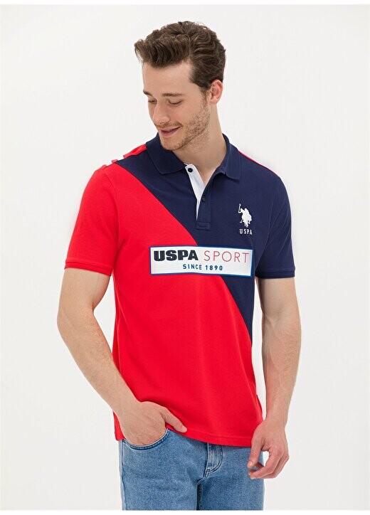 

Красная мужская футболка-поло T-JOPEL U.S. Polo Assn., красный