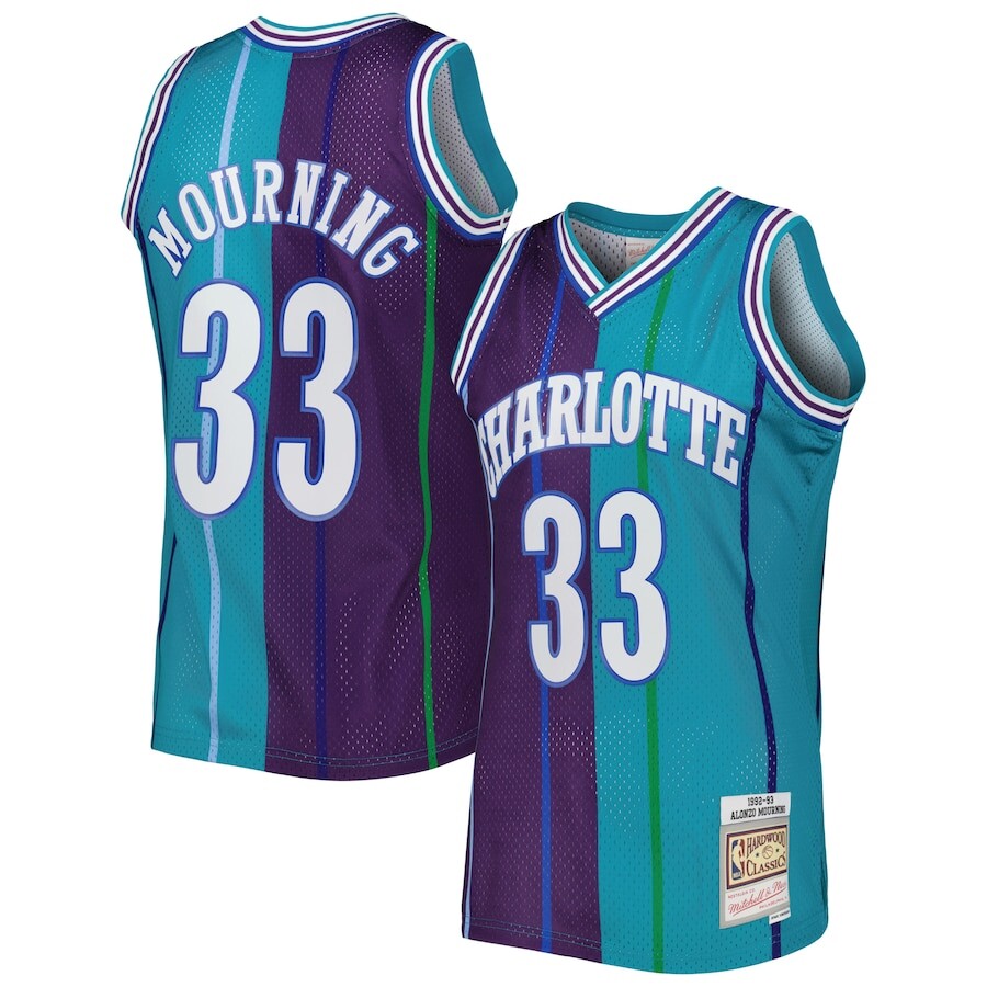 

Джерси Mitchell & Ness Charlotte Hornets, бирюзовый