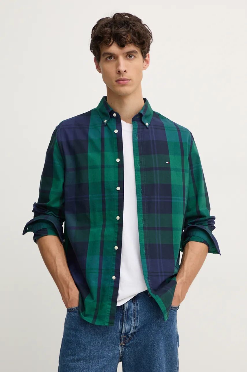 

Хлопковая рубашка Tommy Hilfiger, зеленый