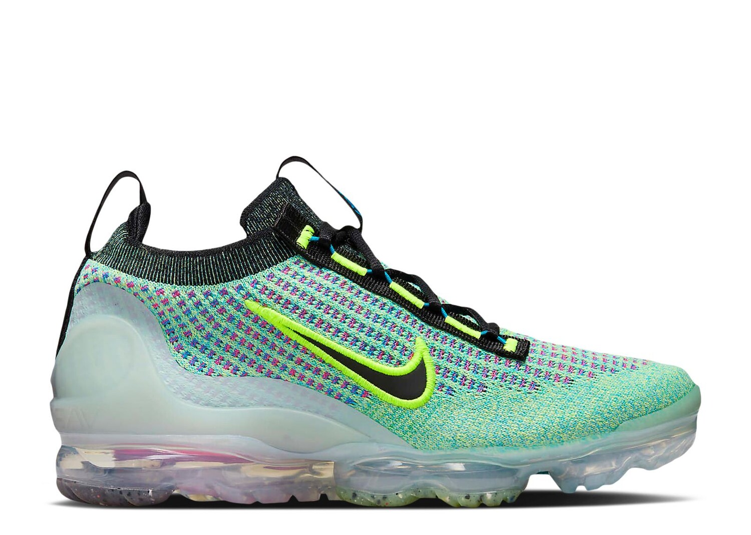 

Кроссовки Nike Air Vapormax 2021 Flyknit Next Nature Gs 'Volt Photo Blue', зеленый