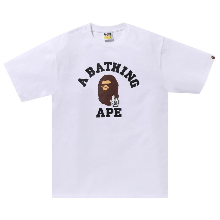 

Футболка BAPE Go Ape Pointer College 'White', белый