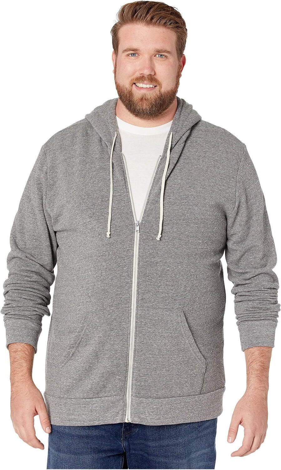 

Худи Alternative Big & Tall Rocky Eco Fleece Zip Hoodie, цвет Eco Grey