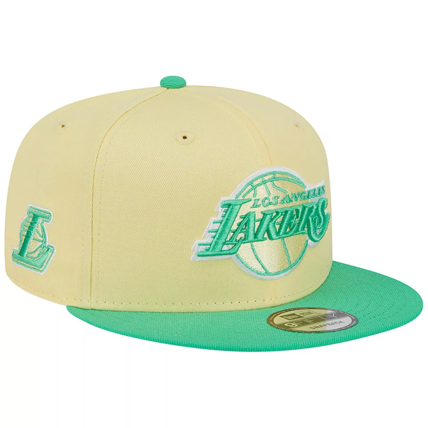 Мужская кепка New Era желто-зеленая Los Angeles Lakers 9FIFTY