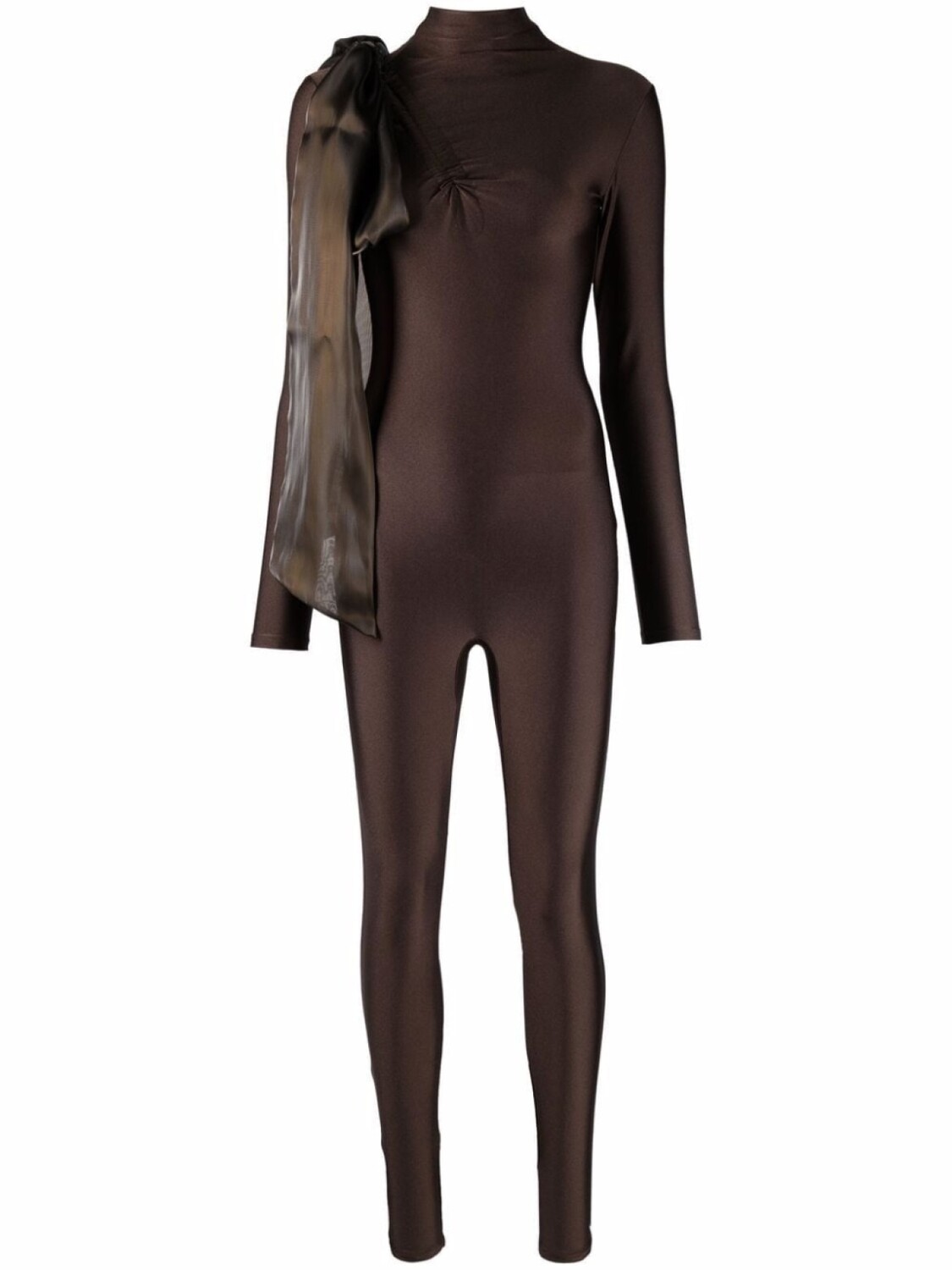 

Atu Body Couture комбинезон с бантом, коричневый