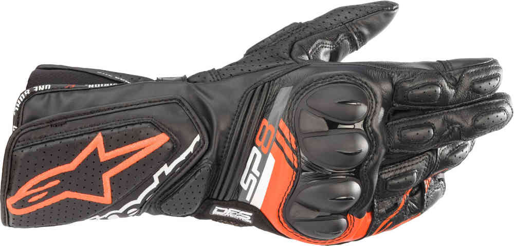 Мотоциклетные перчатки SP-8 V3 Alpinestars, черный красный мотоциклетные перчатки для верховой езды нескользящие износостойкие тканевые защитные перчатки для езды на велосипеде